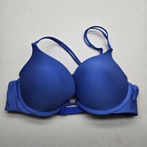 Victoria's Secret Women Bra 34C Blue Push Up Underwired Strap